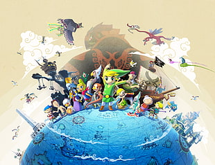 Legend of Zelda character digital wallpaper
