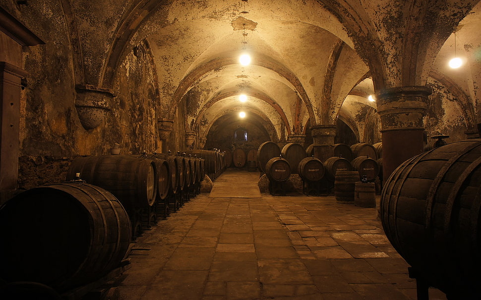 barrels inside building HD wallpaper