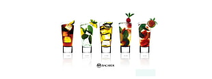 clear shot glasses, drink, cocktails, alcohol, drinking glass HD wallpaper
