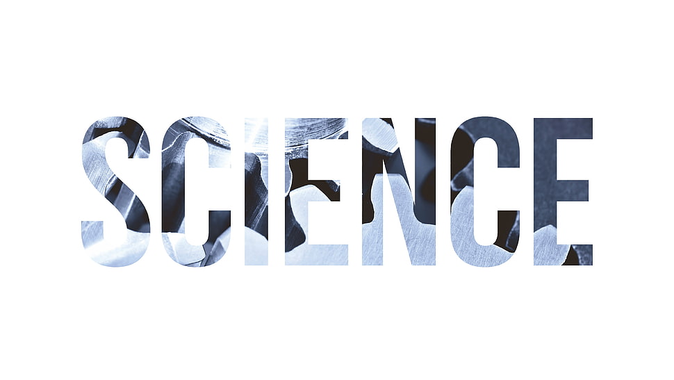 Science text overlay, science, gears, machine, typography HD wallpaper