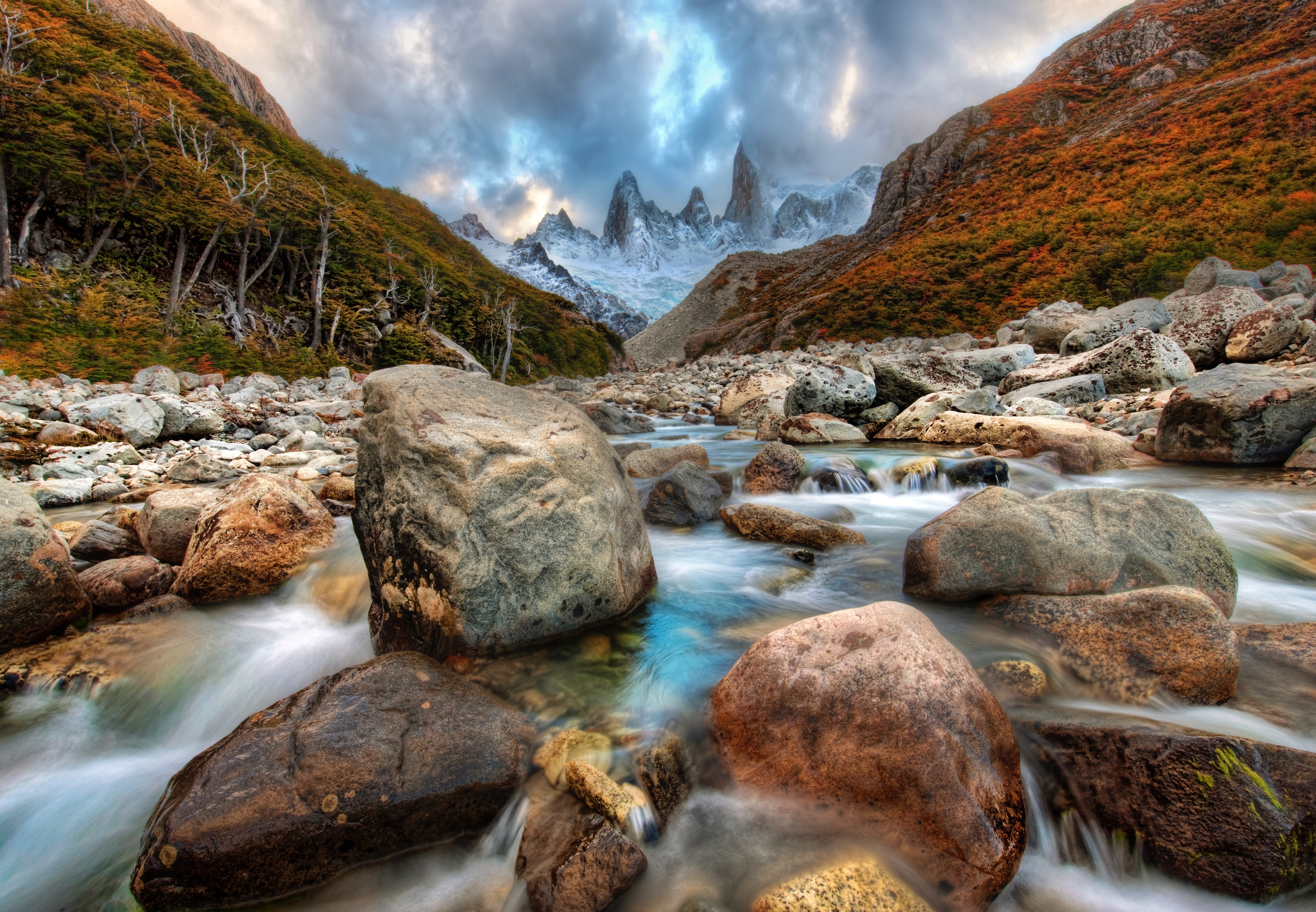 timelapse photography of water stream