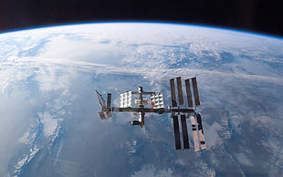 gray satellite, ISS, International Space Station, space