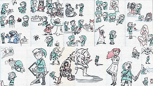 Link illustrations, The Legend of Zelda, The Legend of Zelda: Link's Awakening, Link