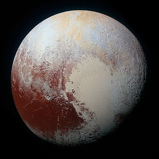 close-up photo of planet, space, universe, stars, Pluto HD wallpaper