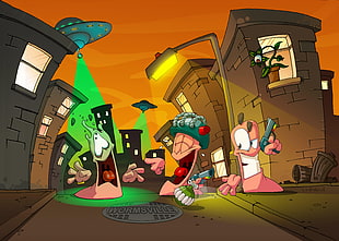 alien cartoon character wallpaper, Worms, Worms: A Space Oddity