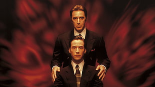 two man wearing black suit jacket HD wallpaper