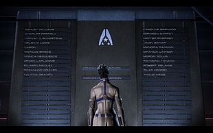 man with brown coat illustration, Mass Effect, Mass Effect 2, Mass Effect 3, Liara T'Soni HD wallpaper