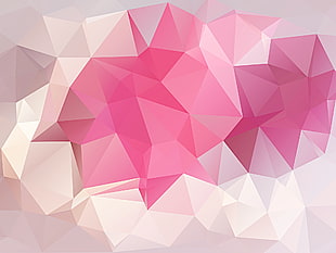 pink and white geometric wallpaper, minimalism HD wallpaper