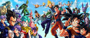 Dragon Ball Z illustration, Dragon Ball Z, sayan, Son Goku, Son Gohan HD wallpaper