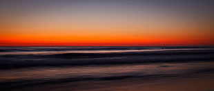 sunset, beach, sunset, sea, long exposure HD wallpaper