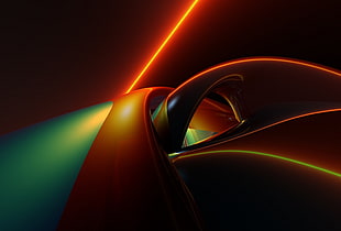 green and red digital wallpaper