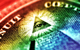 Eye of Providence, Illuminati, colorful