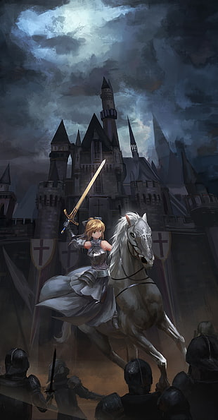 Saber anime illustration, anime, anime girls, Fate/Grand Order, Fate/Stay Night