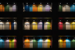 multicolored door, Tokyo, architecture HD wallpaper