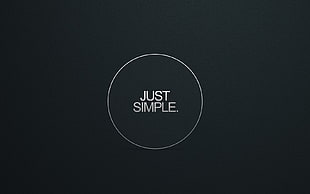 Just Simple text on black background, simple background, simple, minimalism, artwork