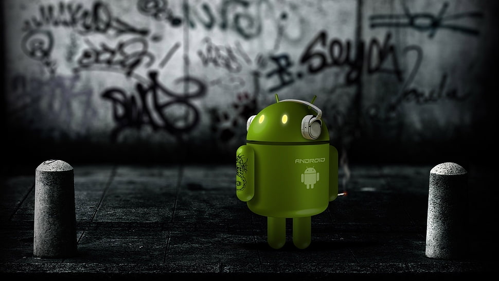 green Android Robot HD wallpaper