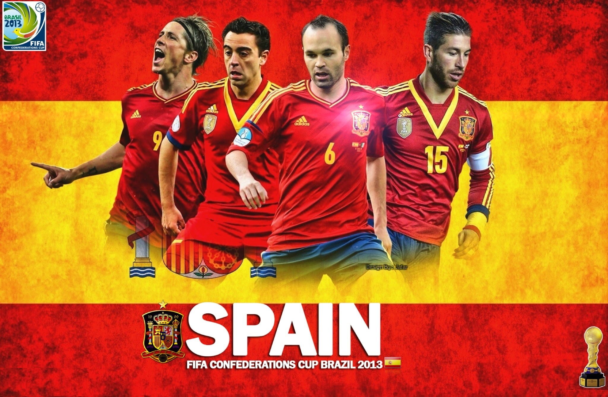 Panini 138 Team Espana Spanien Confed Cup 2013 Brasilien 