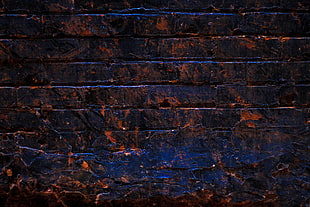 orange and blue concrete wall