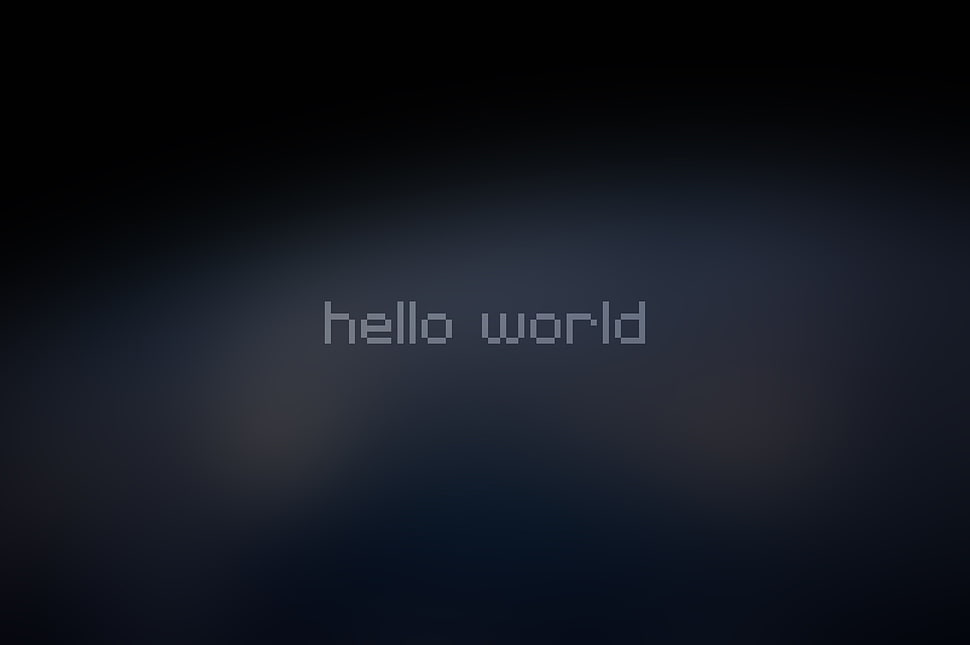 hello world text on gray background, simple background, quote, minimalism, text HD wallpaper