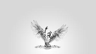topless male angel sketch HD wallpaper