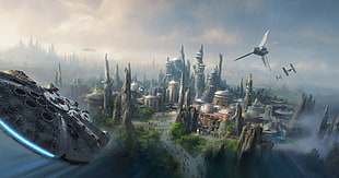 game illustration, Millennium Falcon, Star Wars HD wallpaper