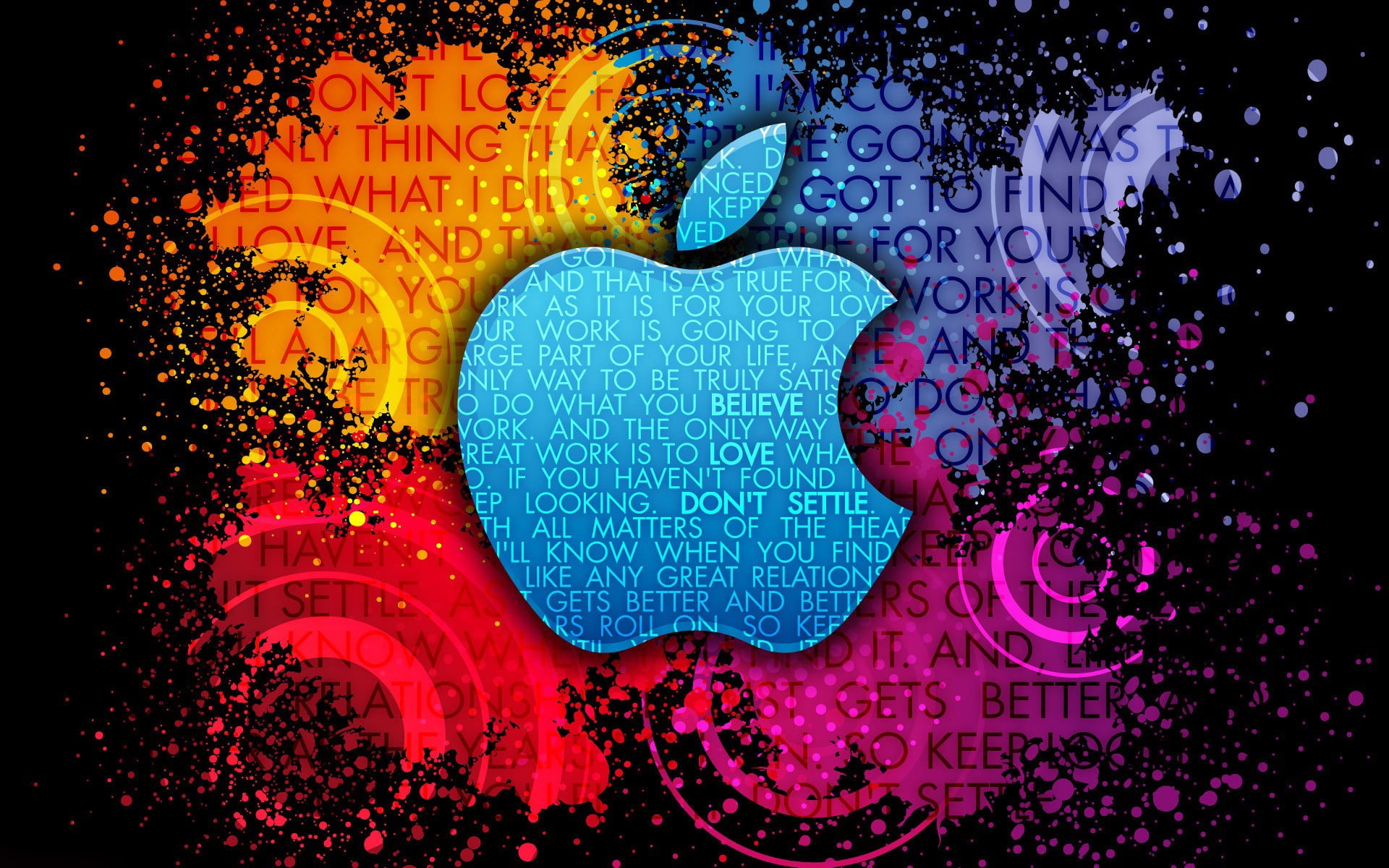 Multicolored Apple Logo Wallpaper Typography Apple Inc Paint