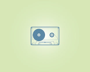 cassette tape sticker, cassette, minimalism