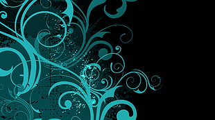 green floral illustration