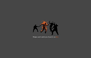 group of people illustration, ninjas can't catch you if, ninjas HD wallpaper