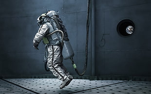 Astronaut floating HD wallpaper