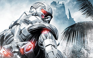 gray robot illustration, video games, Crysis, Crysis 3