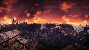 wildfire illustration, Dark Souls, Dark Souls III, video games
