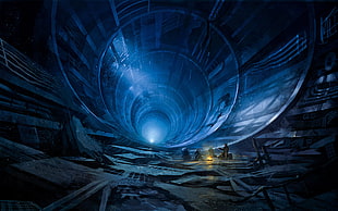 tunnel digital wallpaper, artwork, Romantically Apocalyptic , Vitaly S Alexius, digital art