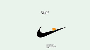 Nike logo with text overlay, Nike, fashion, Off White