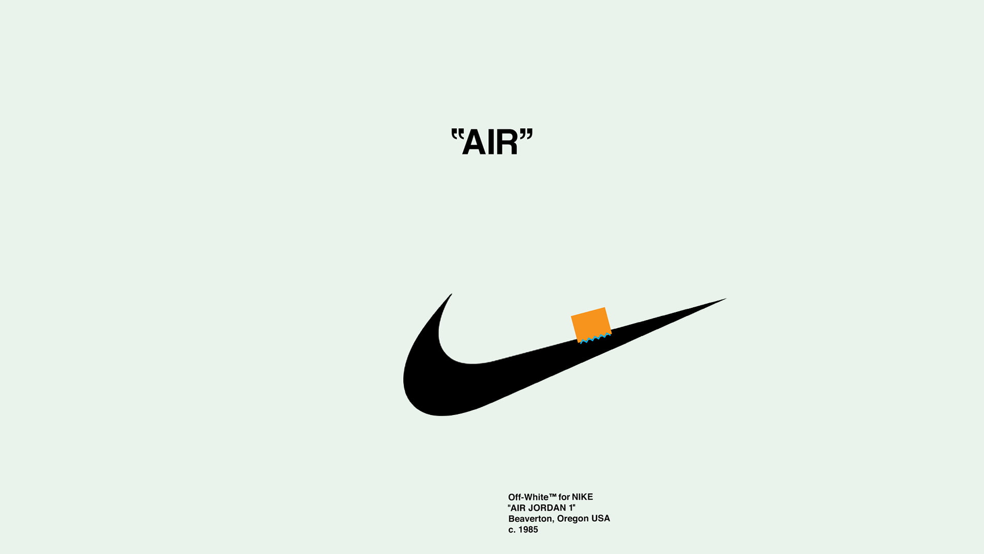 Nike logo with text overlay, Nike, fashion, Off White