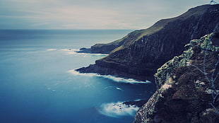body of water, landscape, cliff, coast, sea