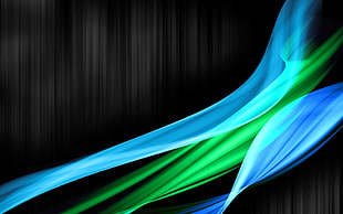 blue and green digital wallpaper HD wallpaper