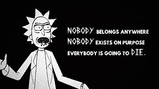 Rick with nobody quote text