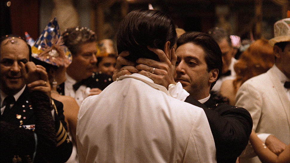 two men's white and black dress shirts, movies, The Godfather, Al Pacino HD wallpaper