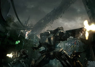 Zone of the Enders illustration, mech, Front Mission HD wallpaper
