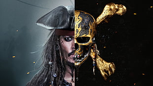 Pirates of the Caribbean and Jack Sparrow digital wallpaper