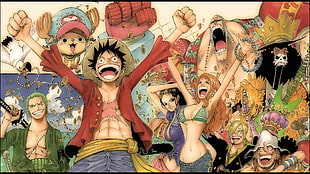 One Piece wallpaper, One Piece, anime, Monkey D. Luffy, Roronoa Zoro