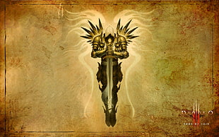 Diablo 2 illustration, Diablo III, Diablo, video games, Tyrael