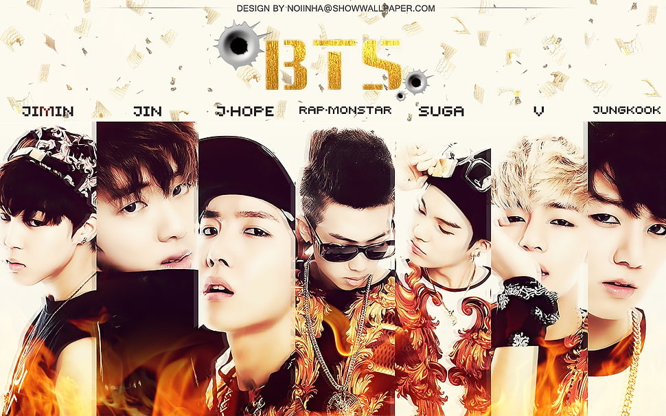 BTS poster, BTS, K-pop, V bts, Rap Monster HD wallpaper