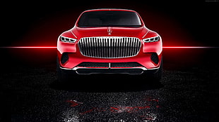 red vehicle, Vision Mercedes-Maybach Ultimate Luxury, electric cars, 4k HD wallpaper