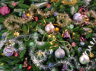 fully-decorated Christmas tree