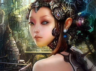 girl fictional character digital wallpaper
