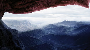mountain ranges photo HD wallpaper