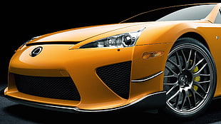 orange and black car fob, car, Lexus, Lexus LFA, nurburgring HD wallpaper