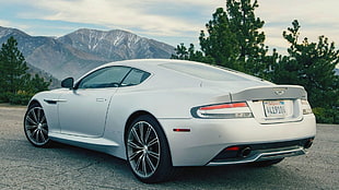 silver coupe, Aston Martin DBS, car
